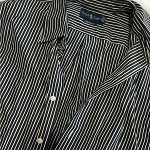 Ralph Lauren Black and White Striped Blouse